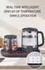 Novum Minimum Wattage Modern Keep calidum tea factorem Machina Portable Thermopot Speculum Hotle Ketle Tray Set 1.7L + 1.1L Electric Teapot