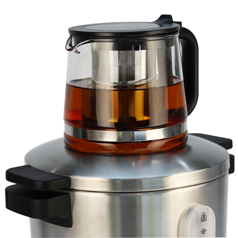 Wholesale Manufacturer 4L Aliquam Steel Russian Samovar tea Machina Electric Turkish Samovar aqua Kettle for sale