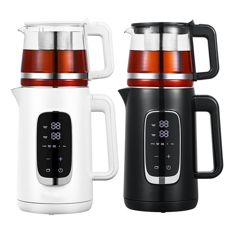 Parvus Appliance Duo Strati Tea Factor Cum Vitro Corpus ahenum Tea Kettle Cordless Jug ollam Samovar Tea Factor