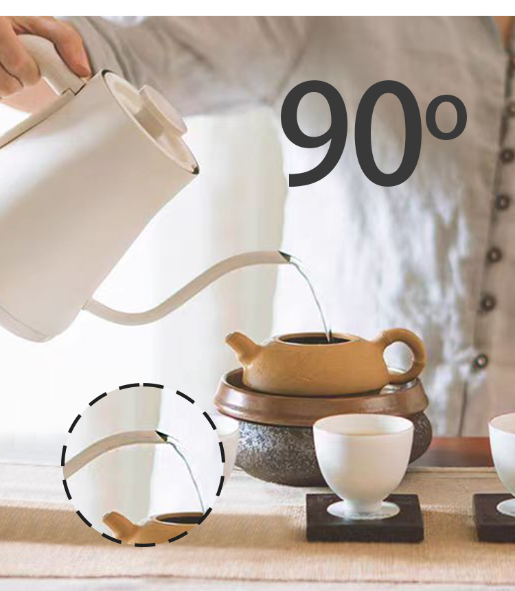 304 Steel Liner Tea Coffee Gooseneck Kettle Auto Shutoff Long Spout Coffee Kettle Cum Temperature Control 