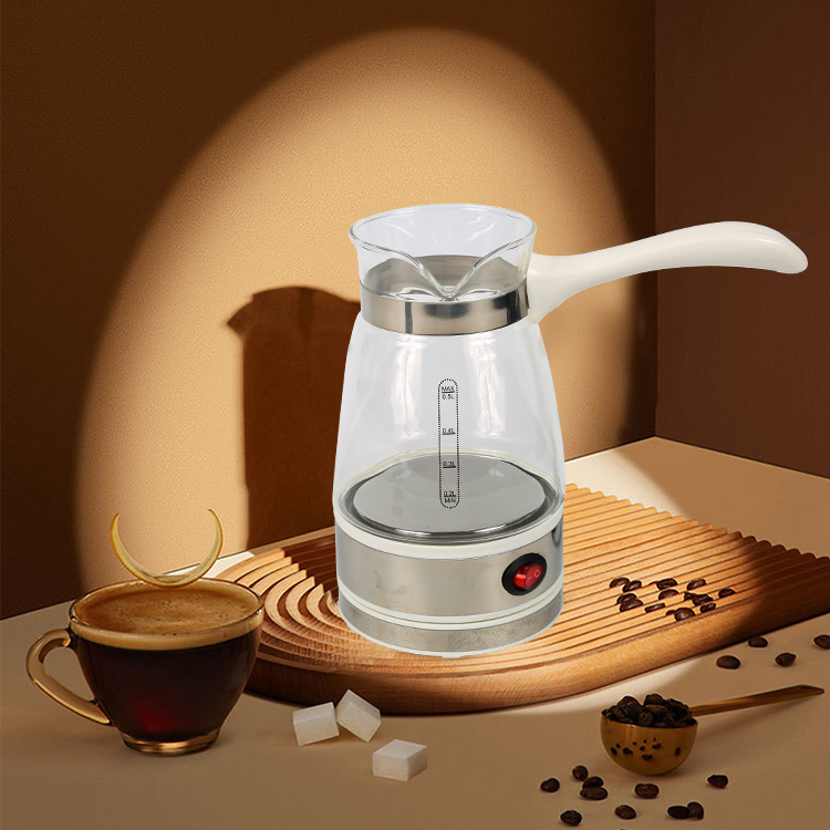 Novum Design Turkish Coffee Pot 500ml Heating Plate Coffee Pot Heater Transparent Kettle For Home 