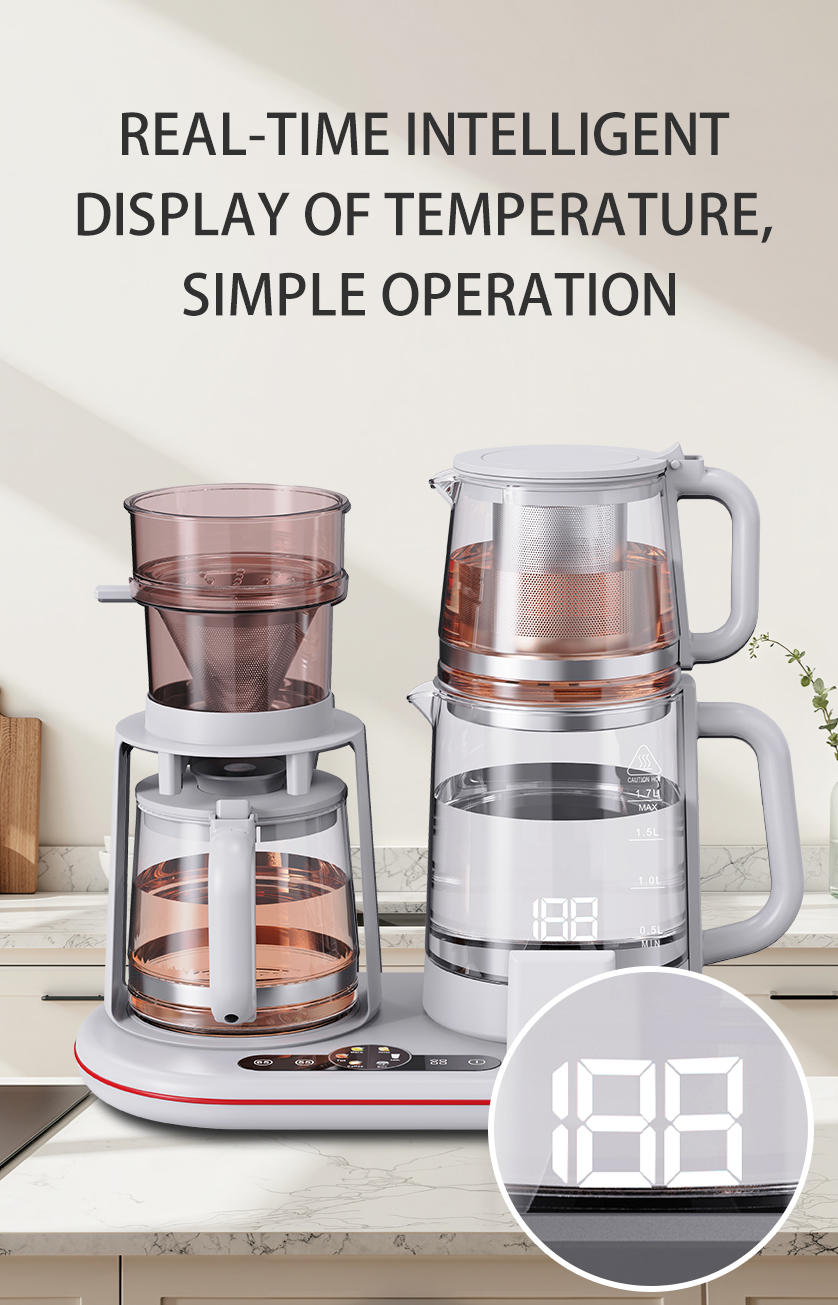 Aquam Kettle cum 1.1L tea ollam paro