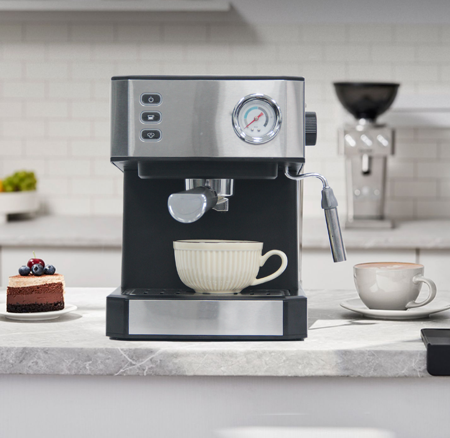 Espresso Coffee Machine Electric Espresso Pod Products Cafe 1.6l Automatic Coffee Maker For Commercial Use