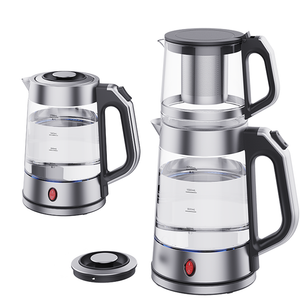 YUEKON Electric Glass Tea Maker With Tea Pot Home Appliance Skd Ckd Russian Samovar Set Cum Filter