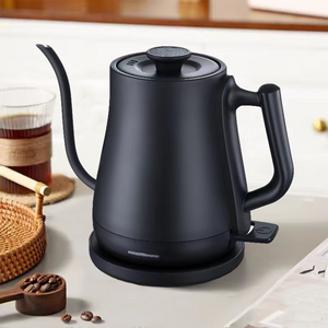 Morden Style 1500W Fast fervens Gooseneck Coffee Kettle 1.0l Matte Black TeaPot Effunde Over Coffee Makers For Home Drip Coffee