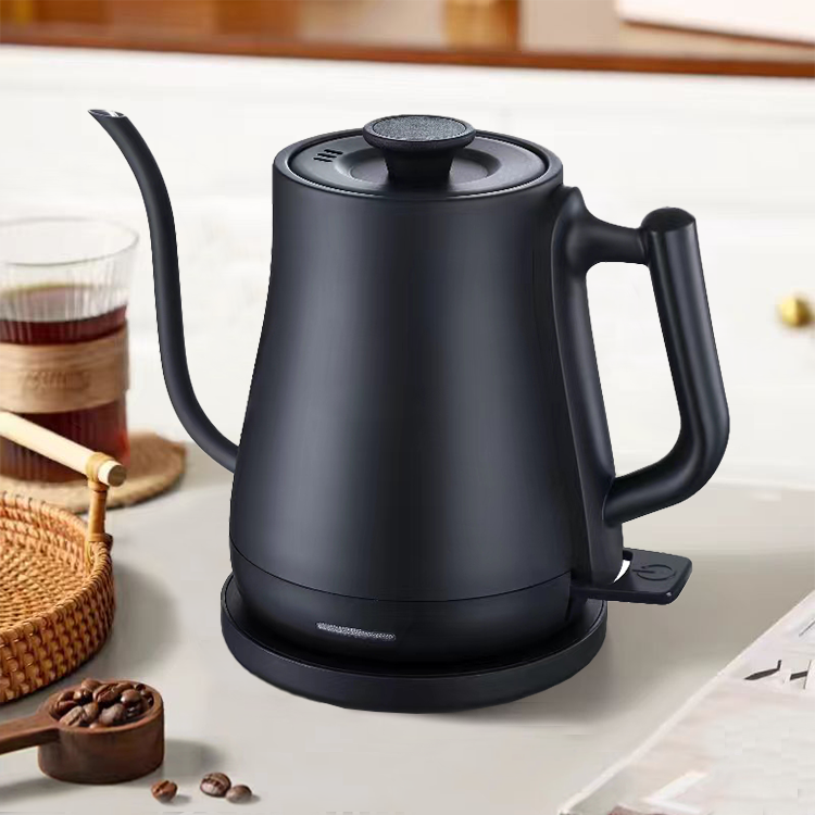 1l 1500w Steel Coffee Tea Pot Temperature Control Gooseneck Coffee Kettle Cordless Electric Ahene For pour Over Coffee