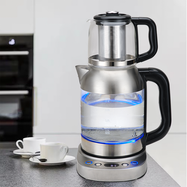 Dolor Lorem Aliquam Steel Calefactio elementum fermentum Tea factorem Set Glass Electric Turkish Tea Maker 