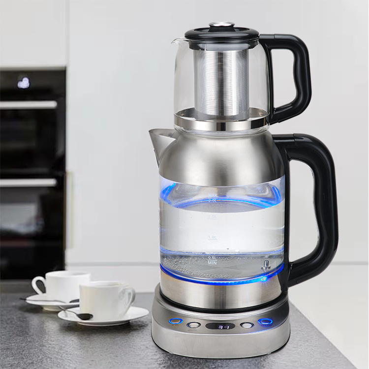 Dolor Lorem Aliquam Steel Calefactio elementum fermentum Tea factorem Set Glass Electric Turkish Tea Maker 