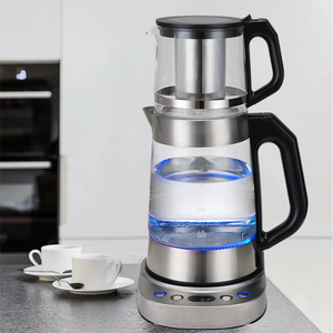 YUEKON Design Duplex Ahenum Vitrum Automatic Switch Temperature Control 2 in 1 Turkish Tea Machine Electric Samovar