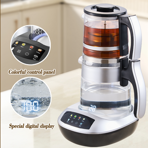 Home Appliances Portable Borosilicate Glass Teapot Water Heater Double Electric Turkish Tea Maker with Removable Infuser