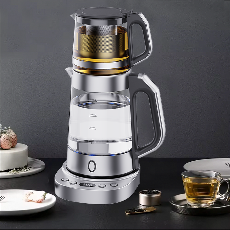 High-qualis Custodite calida Function Aqua Boiler Machine Electric Tea Kettle with Blue LED Testimonium Glass Electric Jug Kettle