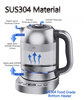 2 in1 Tea Maker Electric Double Glass Turkish Samovar Kettle 2.0l Smart Glass Electric Kettle With Keep warm Function For Kitchen