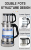 Turcorum Tea factoris pone Electric caccabos plene Automatic Multi ieiunium calefaciens Household 2 In I Tea Kettle Tray Pone