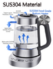 YUEKON Design Duplex Ahenum Vitrum Automatic Switch Temperature Control 2 in 1 Turkish Tea Machine Electric Samovar