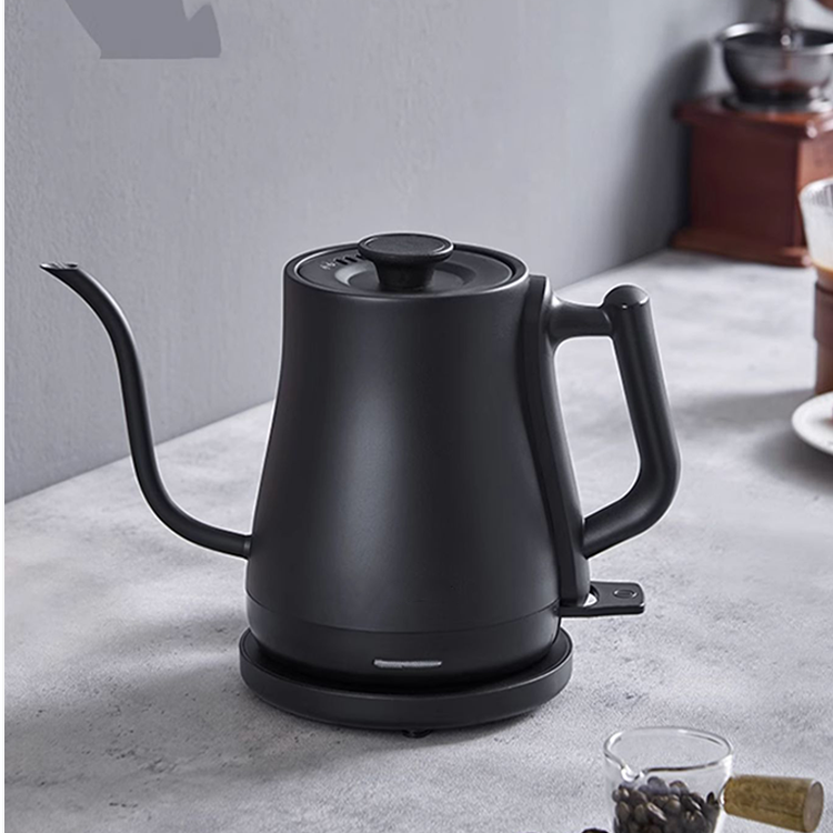 YUEKON 1.0l Electric Turkey Coffee Kettle Steel Interior Metal Effunde Over Coffee Makers For Hand Drip Gooseneck Kettle