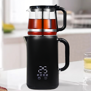 Medio Oriente Popular Electric Turkish Tea Creator Cum Tea Pot Machina Steel Digital Control Electric Kettle 