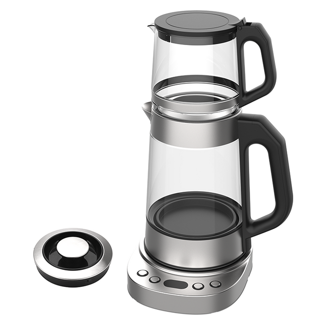 YUEKON aqua Boiler 1.7L Tea factorem Electric Russian Samovar Turkish Duplex Tea factorem Stainless chalybe Cum 1.0L Tea ollam
