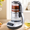 Aquarium Aquarium Aquarium 2 in 1 Electric Samovar Kettle Portable Teapot Double Colorful Control Panel Glass Digital Kettle