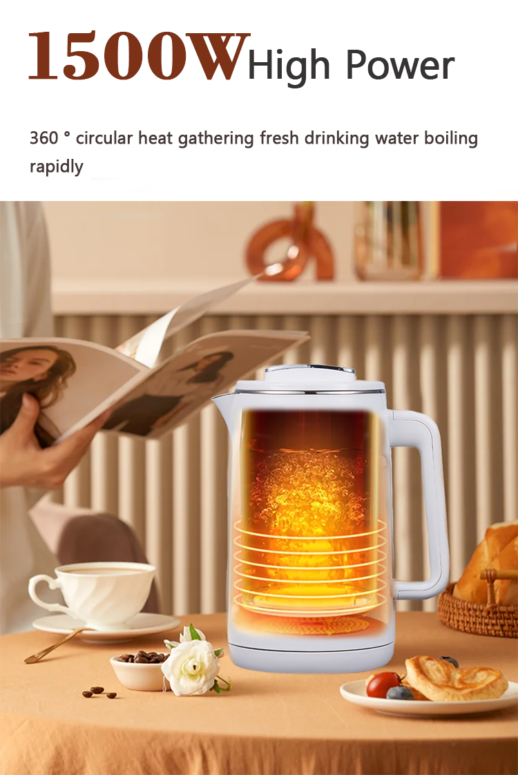 Novum Design tea ollam Digital 1.5l + 1.1L Turcorum Samovar Kettle Electric tea factorem posuit automatic color screen Imperium Panel Double Ketle