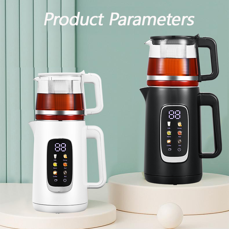 Novum Design tea ollam Digital 1.5l + 1.1L Turcorum Samovar Kettle Electric tea factorem posuit automatic color screen Imperium Panel Double Ketle
