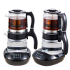 YUEKON Smart Appliances Tea factorem Samovar Novum 1.8l+0.9l duplex Stratum Cold Tactus Smart High Borosilicate Vitri Tea Creatoris