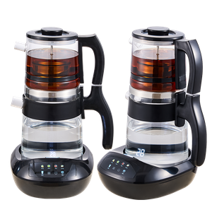 YUEKON Smart Appliances Tea factorem Samovar Novum 1.8l+0.9l duplex Stratum Cold Tactus Smart High Borosilicate Vitri Tea Creatoris