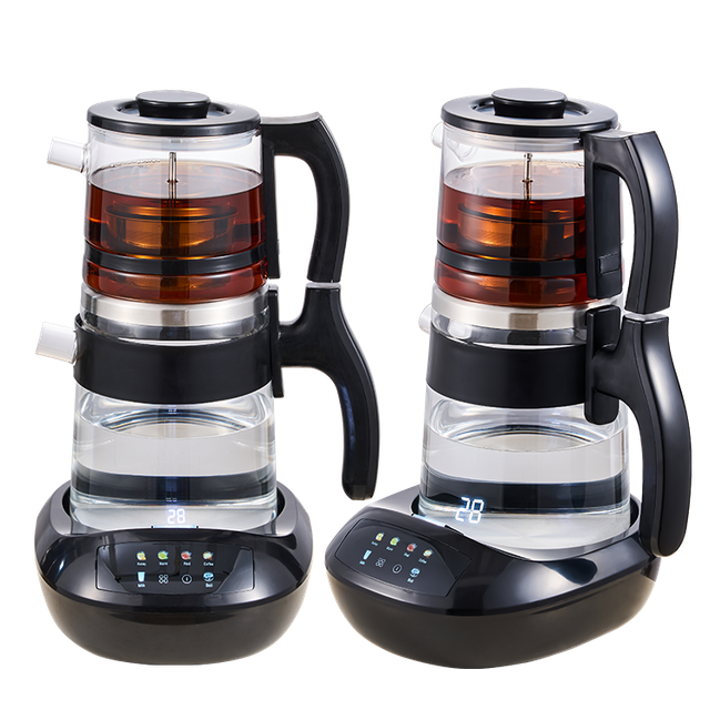 YUEKON Smart Appliances Tea factorem Samovar Novum 1.8l+0.9l duplex Stratum Cold Tactus Smart High Borosilicate Vitri Tea Creatoris