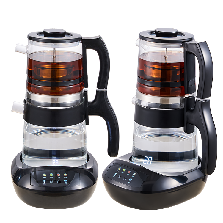 YUEKON Smart Appliances Tea factorem Samovar Novum 1.8l+0.9l duplex Stratum Cold Tactus Smart High Borosilicate Vitri Tea Creatoris
