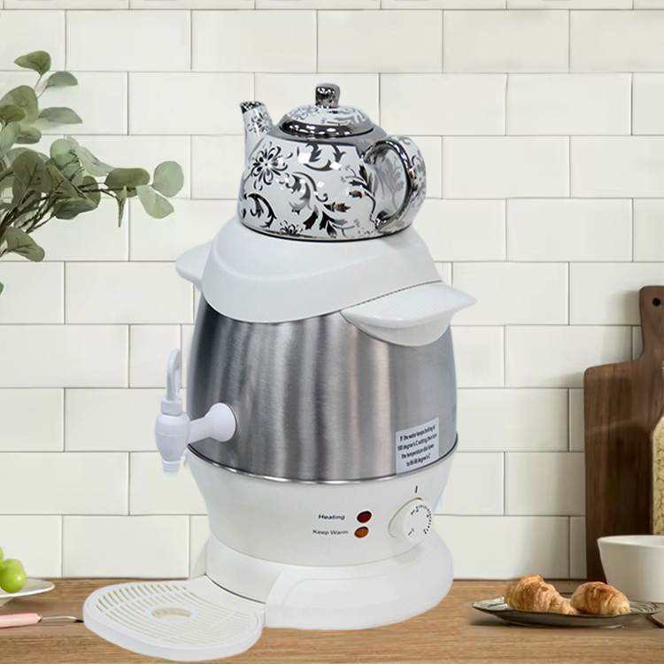 Samovar Samovar Tea Kettle Multifunctional 4l Electric Kettle Stainless White Ceramic Samovar
