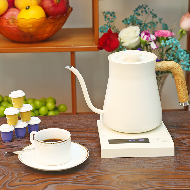 0.7L Variabilis Temperature Control Electric Coffee Kettle White Brew Coffee Tea Pot Effunde Plus Aliquam Coffee Kettle