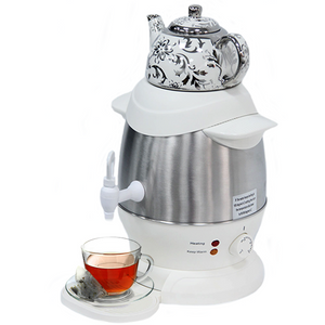 Hot Selling Appliances Double Layer Electric Turkish Tea Maker Arabic Samovar Tea Maker Set Cum Ceramic Electric Kettle For Kitchen