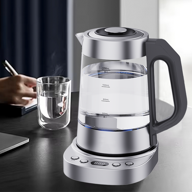 High-qualis Custodite calida Function Aqua Boiler Machine Electric Tea Kettle with Blue LED Testimonium Glass Electric Jug Kettle