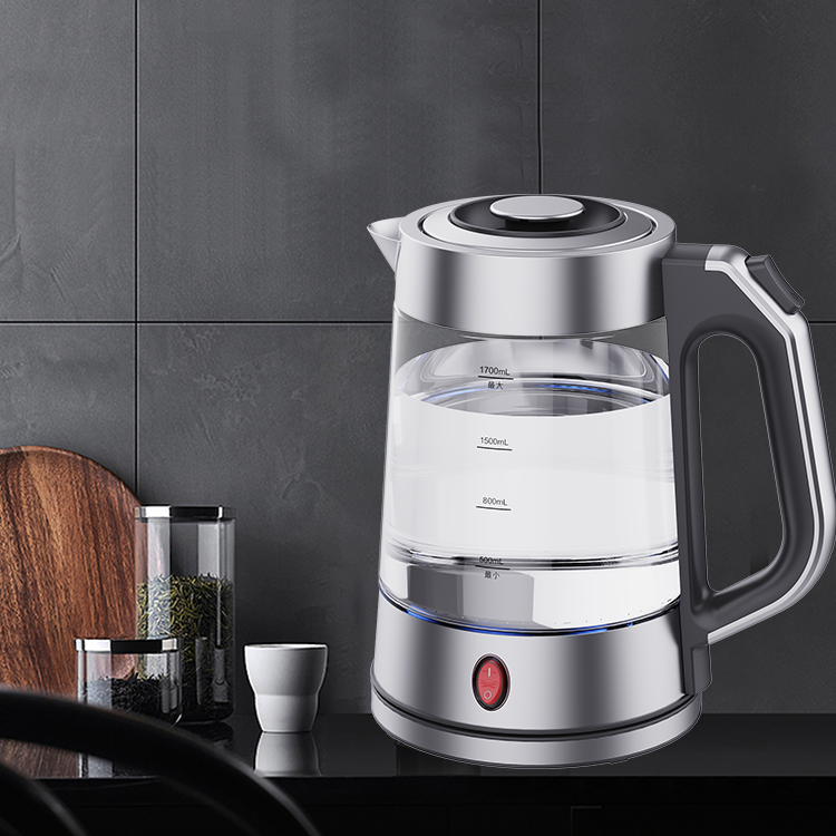 Novae Design 1.7L Magnae Capacitatis Electric Kettle Kitchen Appliances Automatic Tea Maker Keep Warm Glass Kettle 