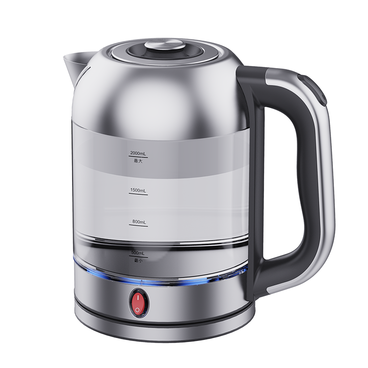 Tea factorem Machina Electric caccabos Cum Vitro Coffee Tea Pot Fove Calefaciens 1850W Fast Fervens Portable Electric Glass Jug Kettle 