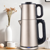 Duplex Aliquam Steel tea ollam cibum gradu Turkish II in I electrica tea factorem machina tea Leak Electric Kettle cum Infuser Filter 