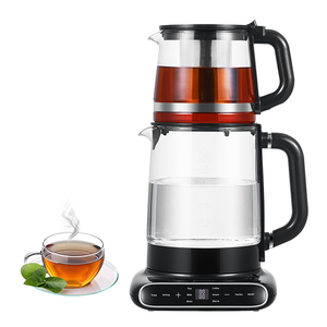 1.5L + 1.1L Duplex Stratis Vitri Corpus Cordless Ahenum cum Tea Filter Pro Coquina Home 