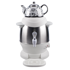 Hot Selling Ceramics Stylish Turkish Tea Pot Set Calidum Electrical Russian Persian Turkish Samovar Electric Kettles