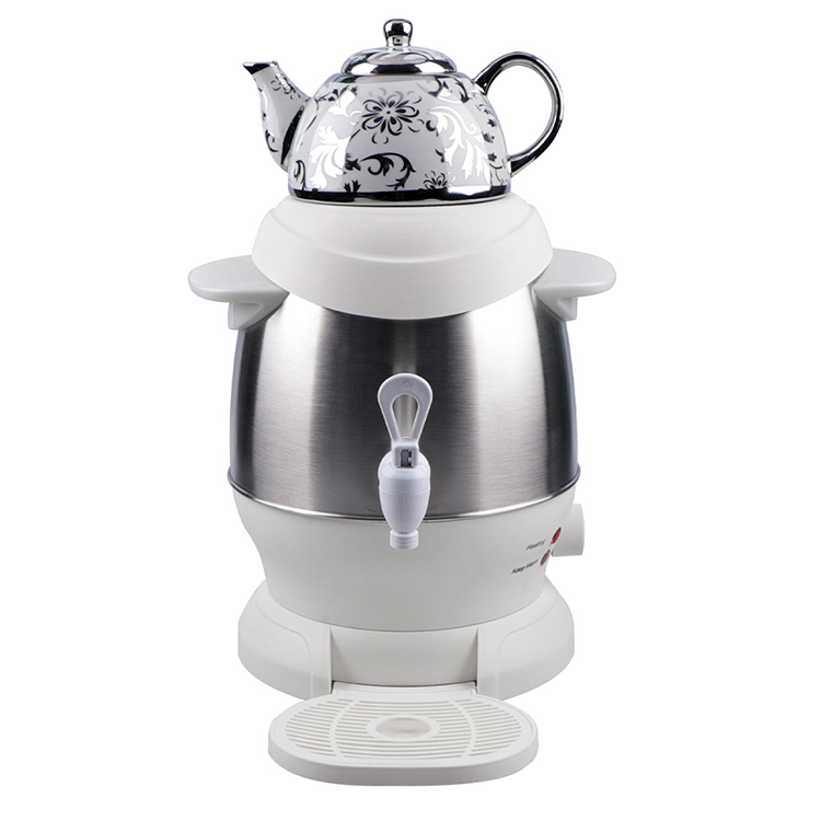 Hot Selling Ceramics Stylish Turkish Tea Pot Set Calidum Electrical Russian Persian Turkish Samovar Electric Kettles
