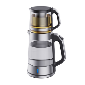 Medius East Arabic Coffee Maker Electric Samovar Teapot Home Appliance 2 Layer Electric Glass Kettle With Tea Maker 