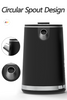Yuekon 1.5l + 1.1L Electronic Kttles Glass Kettle et Teapot II In1 duplex layer tea factorem cum temperatus imperium