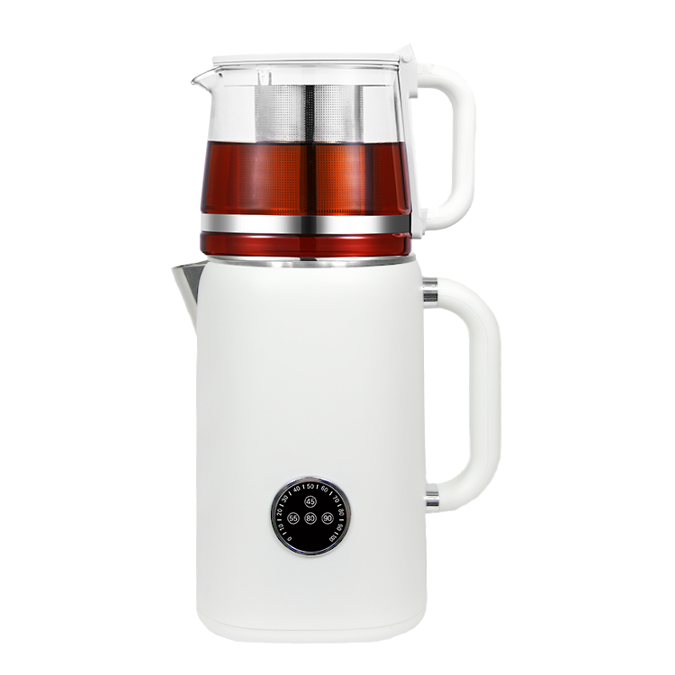 Hot Sale 1.7/2.8l Steel Electric Kettle Samovar Geminus Turkish Tea Factor Aquae Ahenum Cum 1.1l Tea Pot Set