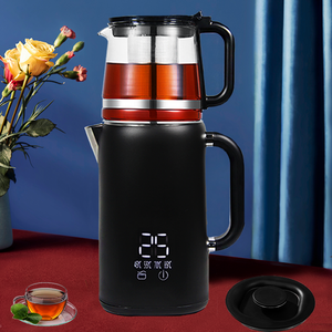 1.7L+1.1L Magnae capacitatis Duplex Wall Digital Tactus Screen Tea factorem cum rotatable Cordless Base
