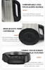 Culina appliances 1500W ulcus-arida praesidio tea factorem machina 2.0l + 1.1L duplex iacuit electrica ollae in speculo teapot
