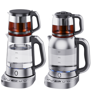 Samovar Electric Aqua Kettle Digital Temperature Control Heat Conservation Glass Teapot With Tea Strainer and Glass Lid