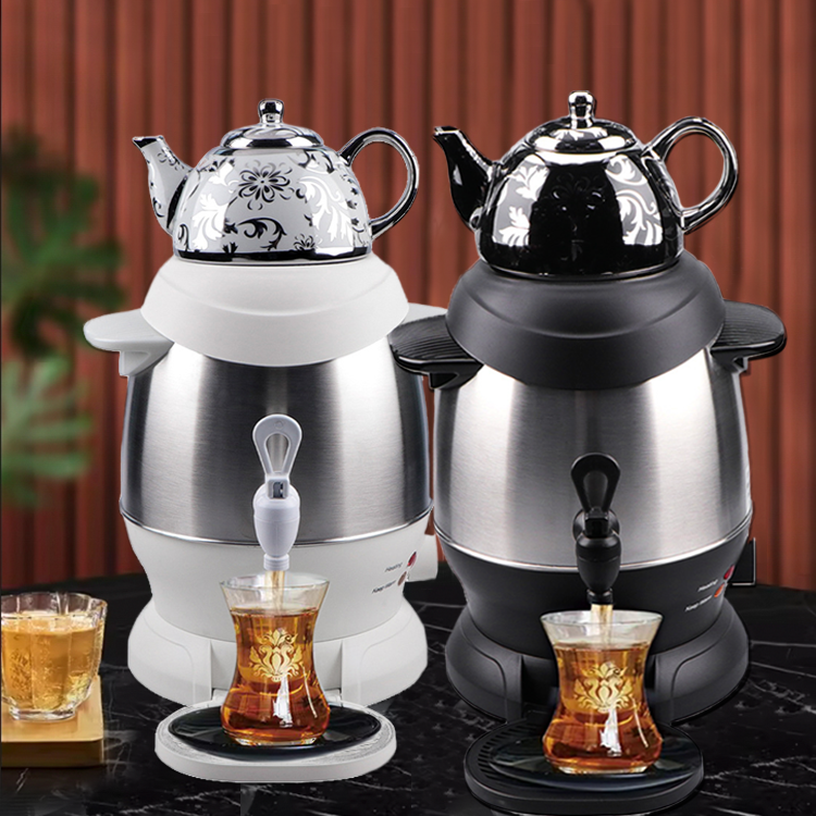 Samovar Kettle Pot Set Enamel Electric Tea Maker Samovar Tea Kettle Warm Function 