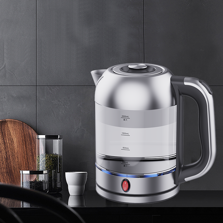 Coquina Et Domus Adjumenta Aquae Boiler Electric Vitri Kettle Fast Fervens Portable 2.0l Vitri Teapot Electric 