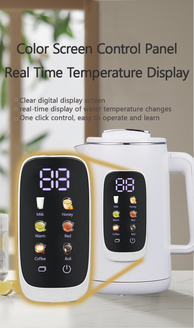 Novum Design tea ollam Digital 1.5l + 1.1L Turcorum Samovar Kettle Electric tea factorem posuit automatic color screen Imperium Panel Double Ketle