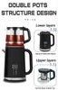 Yuekon 1.5l + 1.1L Electronic Kttles Glass Kettle et Teapot II In1 duplex layer tea factorem cum temperatus imperium