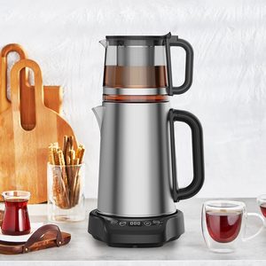 Home Appliance OEM Custom Electric speculum Kettle tea Set Turcia Tea Factor Machina 2.0L + 1.1Double Aliquam Steel Kttles et Teapot 