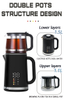 Domus appliances Novum Design Electric Keitle Factory Borosilicate speculum tea maker Wall Speculum Tea Ketle High tea